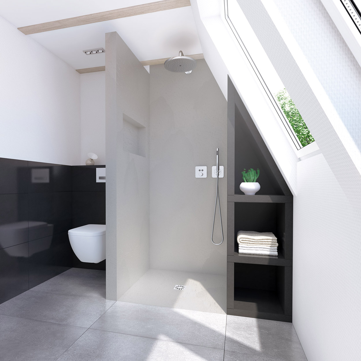 Wedi Top Wall Stone Grijs